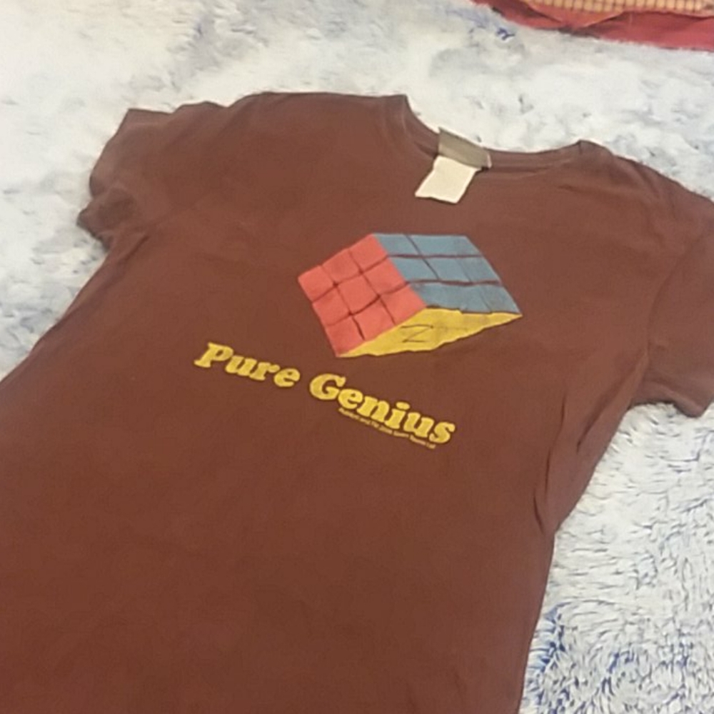 Brown printed tee - Picture 3 of 4